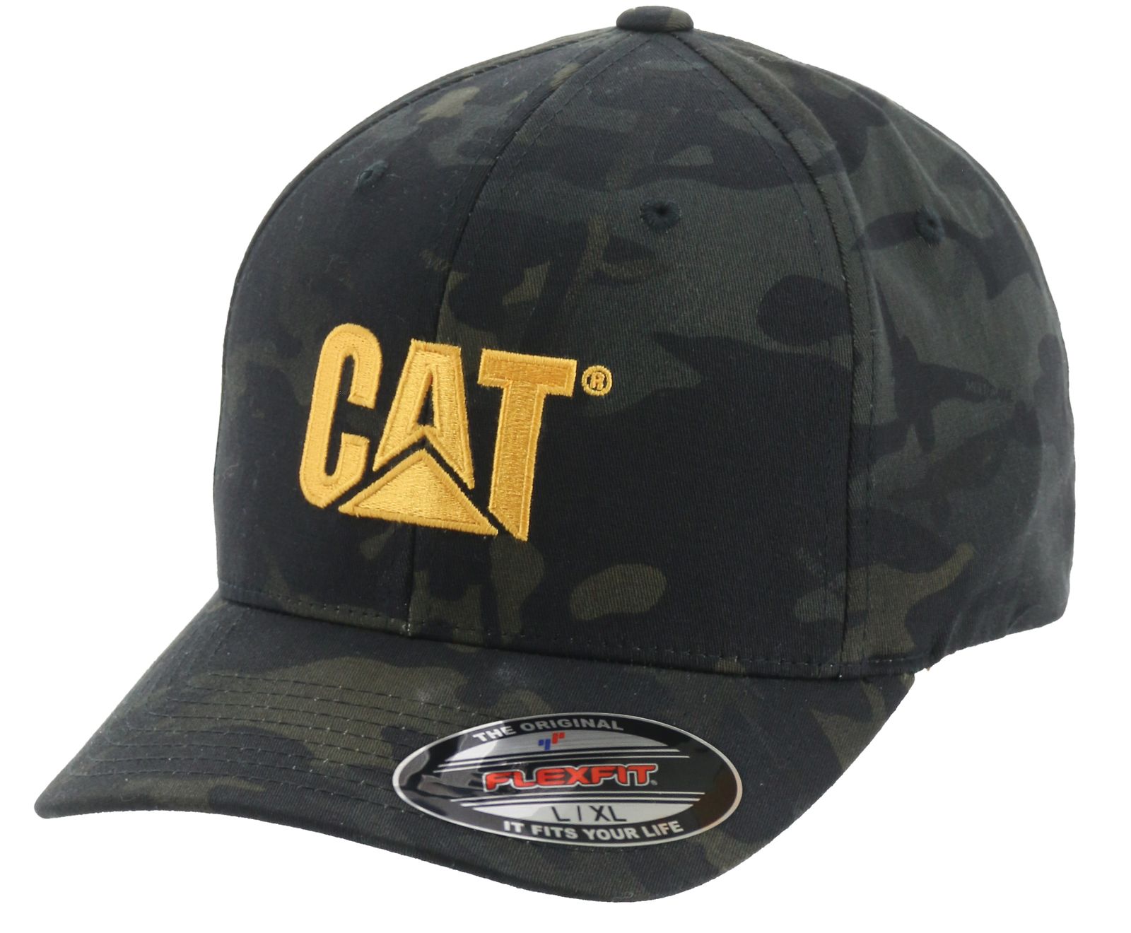 Cat Trademark Flexfit Cap Erkek Şapkalar Camo | 310-HQELTN